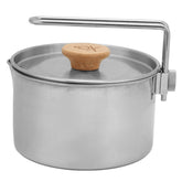 01 02 015 camping pot 1L stainless steel for durable outdoor cooking
