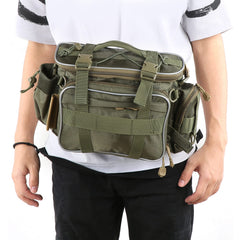 01 Fishing Organizer Shoulder Satchel convertible waist bag option.