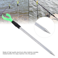 01 Fishing Rod Ground Holder with staked base for easy grounding.
