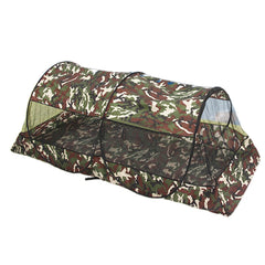 1/4 Pop Up Mesh Tent camouflage setup for quick shelter on a trail