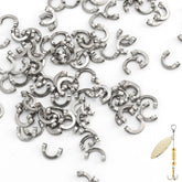 Front view of the 100-pack folded copper spinner clevises