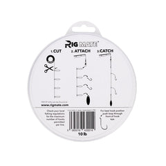 Close-up of pre-tied dropper loop rigs ready for rigging