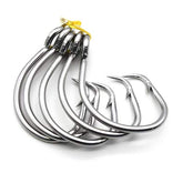11/0-16/0 Big Game White Forged Offset Circle Hook pack of 10 - front view