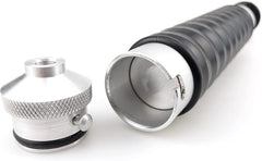 Piston and handle close-up of aluminum injector