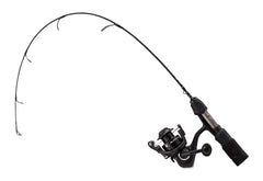13 Fishing Blackout Ice Combo 24UL rod and reel for ultralight ice fishing with smooth retrieves.
