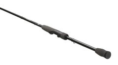 13 FISHING Defy Black 6'7\" spinning rod in hand for precise, responsive feel.