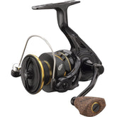 13 FISHING AXUM spinning reel close-up showing silky drive for smooth retrieves