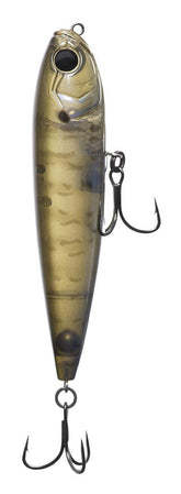 13 FISHING Dual Pitch 108 Pencil front view with dual rattle chambers.