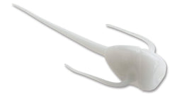 13 FISHING Paralyzer Panfish Ice Plastics White No 1 with lifelike forage and vibration cues.