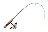 13 Fishing Snitch Descent inline ice combo left-hand retrieve with compact 29in rod for precise casts