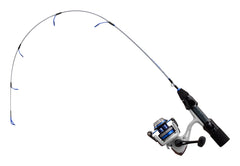 13 FISHING White Noise Ice Combo 26M rod blank shows durable Toray graphite for winter use
