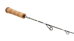 13 FISHING Wicked Pro ice rod 28ML cork handle for comfortable grip during long sessions.