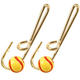 Gold fishing hat hook clip attached to cap