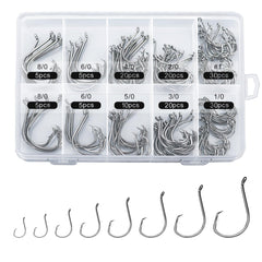 Front view of the 150-piece circle hooks box