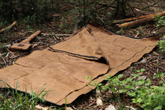 1844 Helko Werk bedroll leather straps securing a blanket