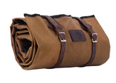 1844 Helko Werk Cowboy Bedroll field tan unfolded showing camping comfort