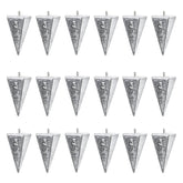 18 pieces of 3oz pyramid fishing weights sinkers set