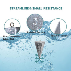 Saltwater fishing weights sinkers designed for durability