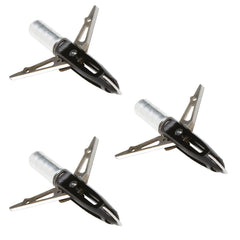 Crossbow broadheads with 2-inch cutting diameter and cut-on-contact tip