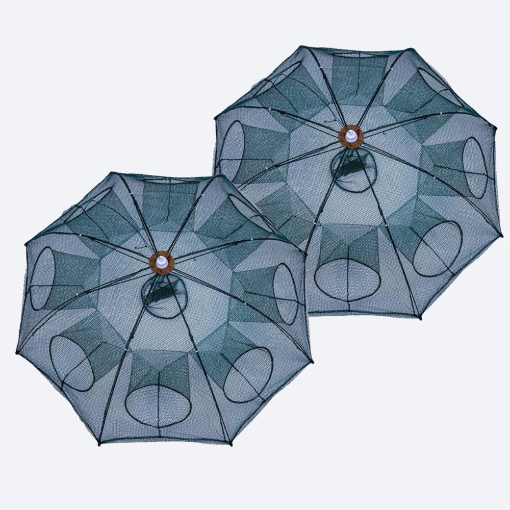 2-pack crawfish trap with heavy-duty foldable design