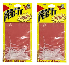 Two-pack Jumbo Bead Peg-It Clear product image showing packaging