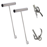 Two-pack stainless steel fishing hook remover