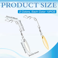 Close-up of silver spinner bait blade and body