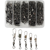 Front view of the 210pcs fishing swivels kit