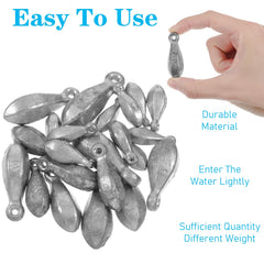 22pcs Pb Bank Sinkers Kit – 4oz weights