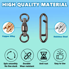 Barrel swivel with solid welding ring rated up to 55lb