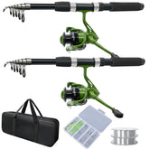 2PACK fishing pole combo in green