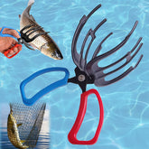 3-Claw Fish Gripper with black body and blue-red ergonomic handle