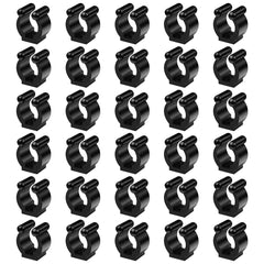 Thirty pack black billiards cue clips and fishing rod holders
