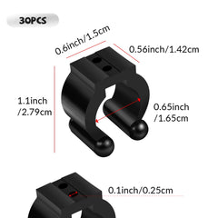 Close up of durable plastic billiards cue clip