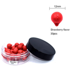 30 pieces of 12mm carp bait with yellow sweet corn flavor, floating ball