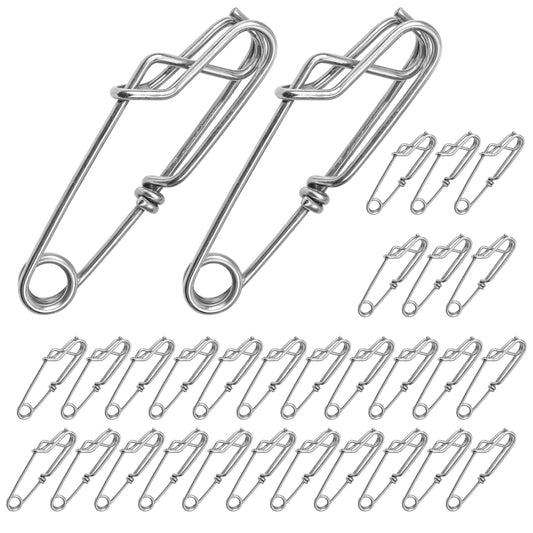 Close-up of 18x60mm stainless steel longline clip