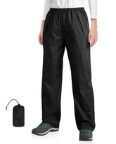 33,000ft packable rain pants women front view, lightweight travel-ready rain protection
