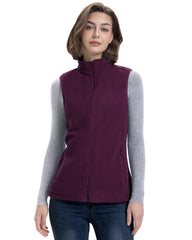 33,000ft women's fleece vest front view offering lightweight warmth for layering