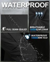 33,000ft women's rain pants adjustable Velcro waist for a comfortable fit
