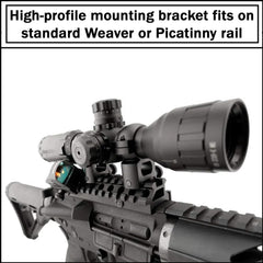 360 Tactical heavy-duty 45-degree Picatinny riser mount for versatile angles.