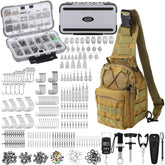 397 piece fishing tackle kit with backpack and tackle box