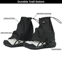 An ergonomic-fit gaiter hugging the ankle for comfort