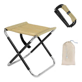 3F UL Gear folding camp stool close-up, lightweight frame ideal for easy carrying.