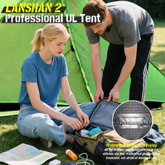 3F UL Gear Lanshan 2 interior offers two-person comfort in compact space.