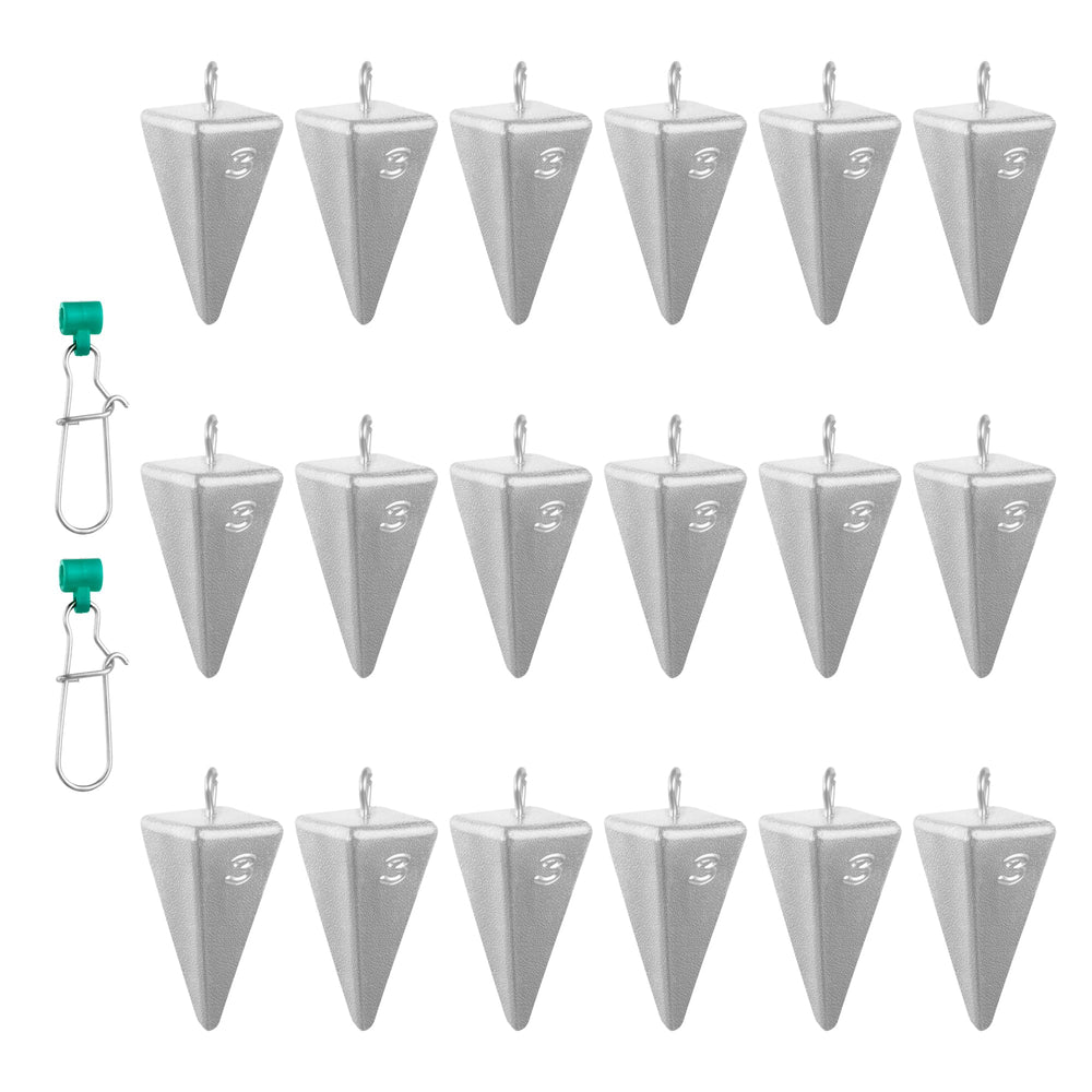 3oz pyramid sinkers set of 18 pieces