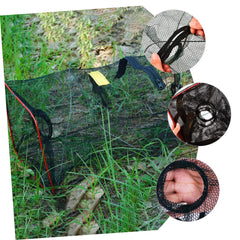 Fully extended collapsible fishnet for saltwater fishing