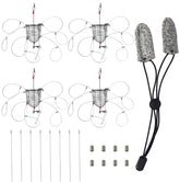 4-set stainless steel crab snare traps with 8 loops