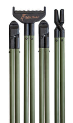 4 Stable Sticks Essential bipod folded green, easy transport and fast field setup.