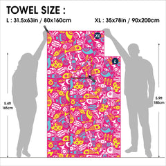 4Monster eco-friendly plant-dyed towel features durable stitching for long-lasting beach use.