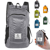 4Monster Hiking Daypack silver main view highlights lightweight travel-ready design.